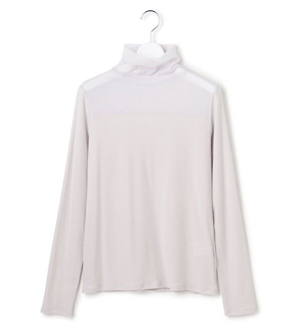 23区「【洗える】チュールフライス シアーハイネック カットソー」|Tシャツ・カットソー|