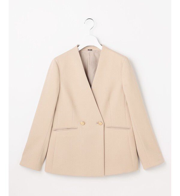 ANY SIS「褒めらレディストレッチ カラーレス ジャケット」|ノーカラージャケット|