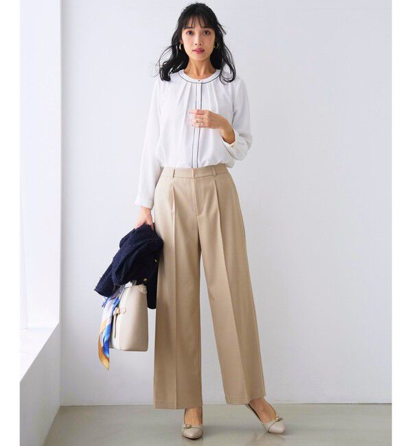 ANY SIS「褒めらレディストレッチ ワイドパンツ」|その他|