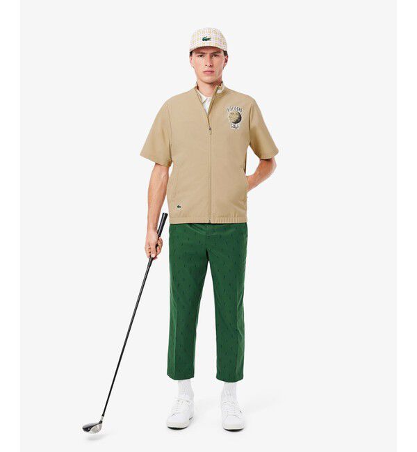 LACOSTE「半袖ゴルフウィンドブレイカー」|ブルゾン・スタジャン|