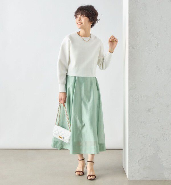 NOLLEY'S sophi「《セットアップ対応》シアーローンフレアスカート」|フレア|