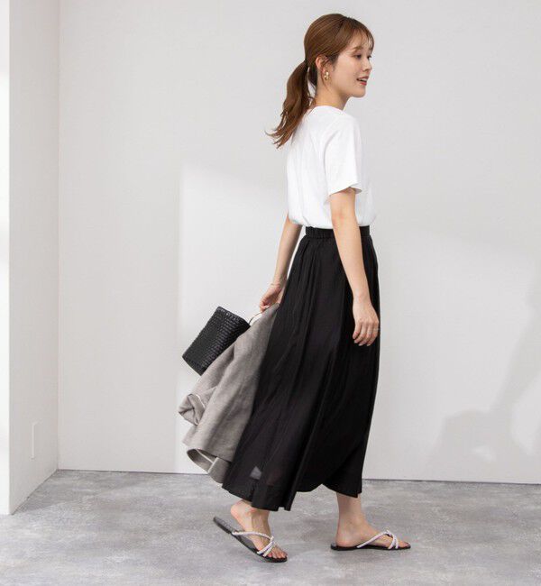 NOLLEY'S sophi「《セットアップ対応》シアーローンフレアスカート」|フレア|