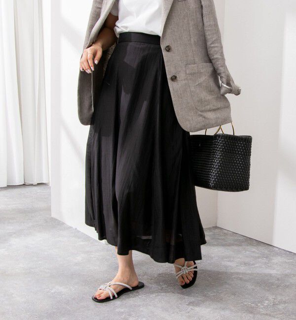 NOLLEY'S sophi「《セットアップ対応》シアーローンフレアスカート」|フレア|