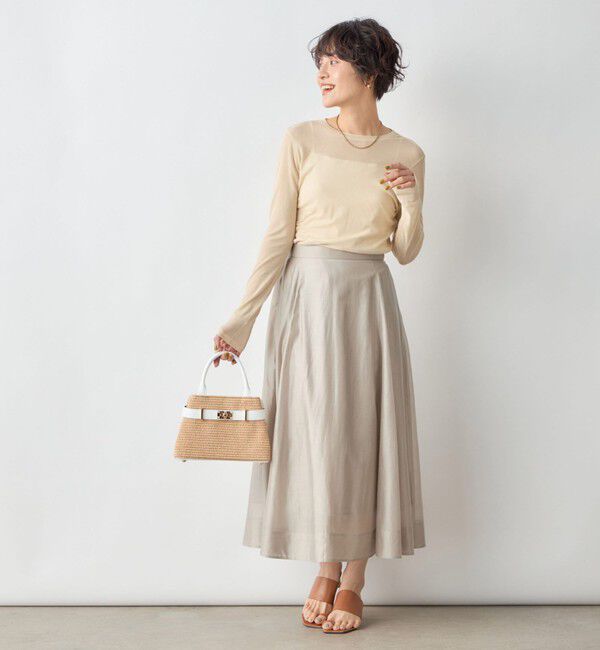 NOLLEY'S sophi「《セットアップ対応》シアーローンフレアスカート」|フレア|