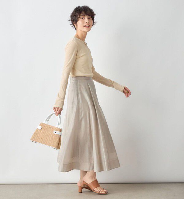 NOLLEY'S sophi「《セットアップ対応》シアーローンフレアスカート」|フレア|