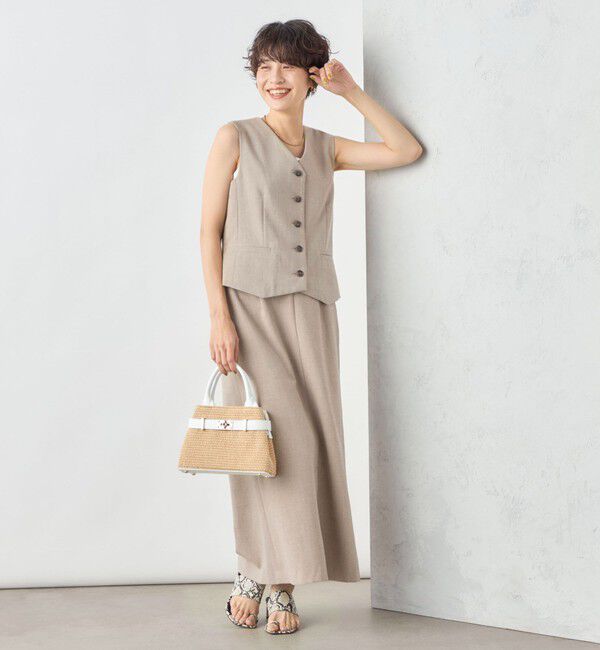 NOLLEY'S sophi「《セットアップ対応》ウォッシャブル麻調合繊ロングスカート」|スカート|