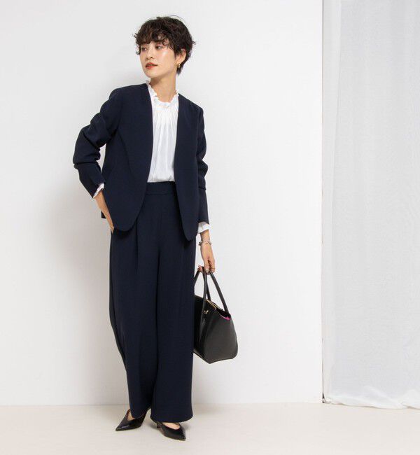 NOLLEY'S「《セットアップ対応》ウォッシャブルダブルクロスワイドパンツ」|その他|