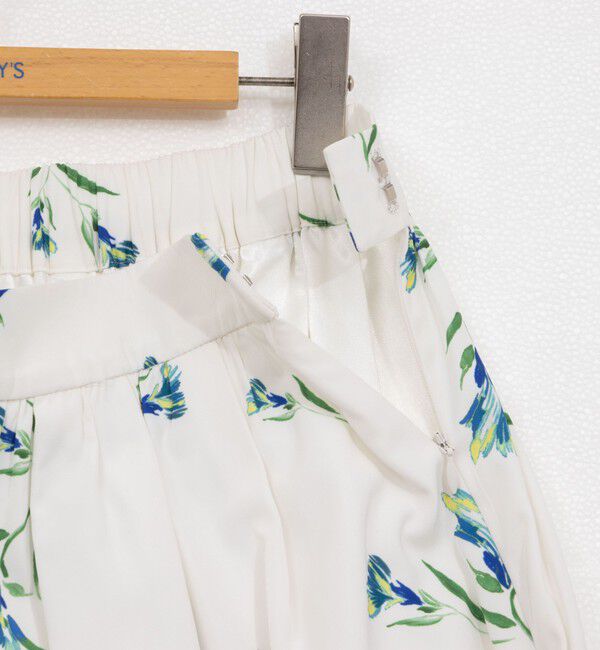 NOLLEY'S「ウォッシャブルフラワープリントスカート」|フレア|