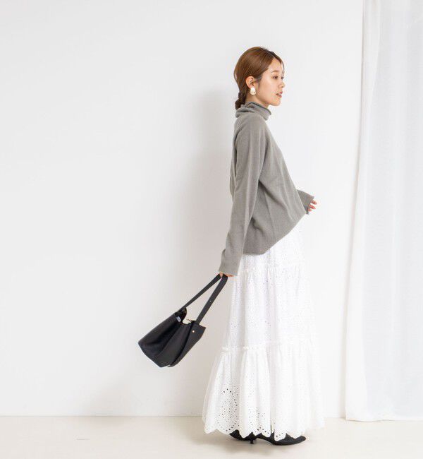 Rie Miller「【WEB&一部店舗限定】PUREカシミヤタートルネックニット」|ニット・セーター|