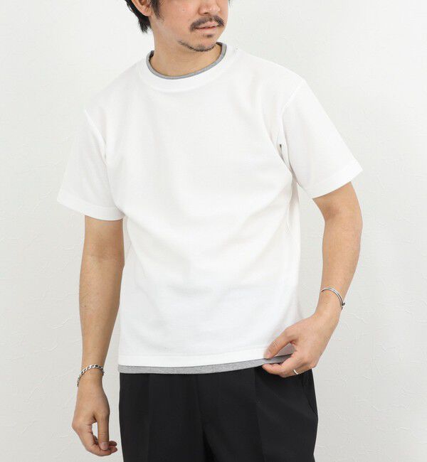 NOLLEY'S goodman「ケーブルニットダブルカラーTee 26SS」|Tシャツ・カットソー|