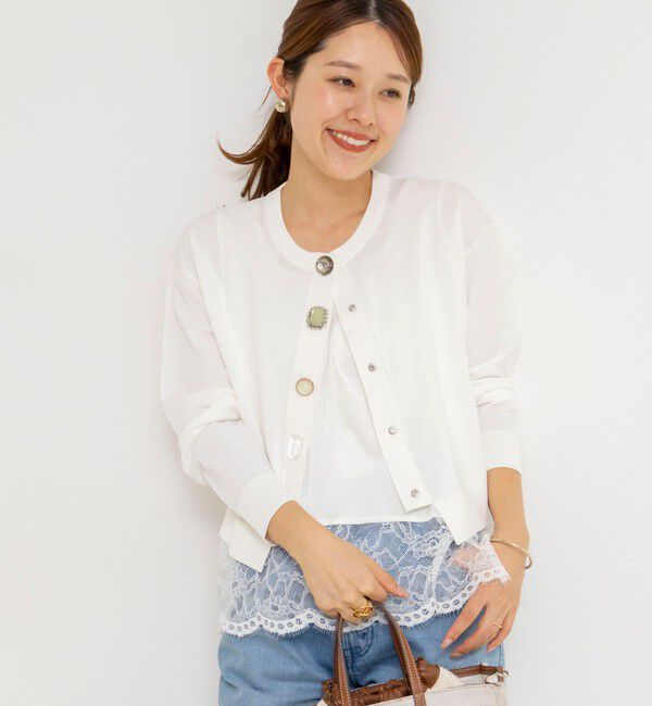 NOLLEY'S「ウォッシャブル裾レースオトナサテンタンク」|タンクトップ|