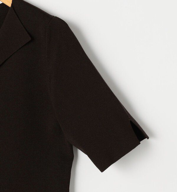 NOLLEY'S sophi「《手洗い可能》トライアングルカラー総針5分袖プルオーバー」|ニット・セーター|