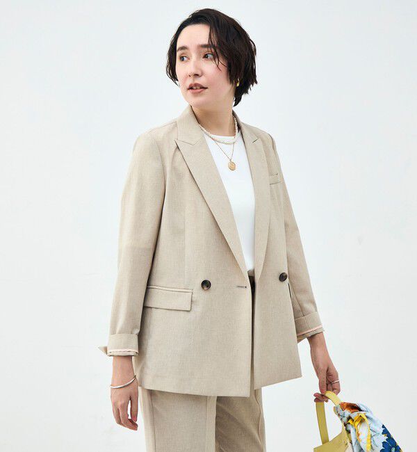 NOLLEY'S sophi「《セットアップ対応》ウォッシャブルブリーザブルシャンブレーダブルジャケット」|テーラードジャケット|