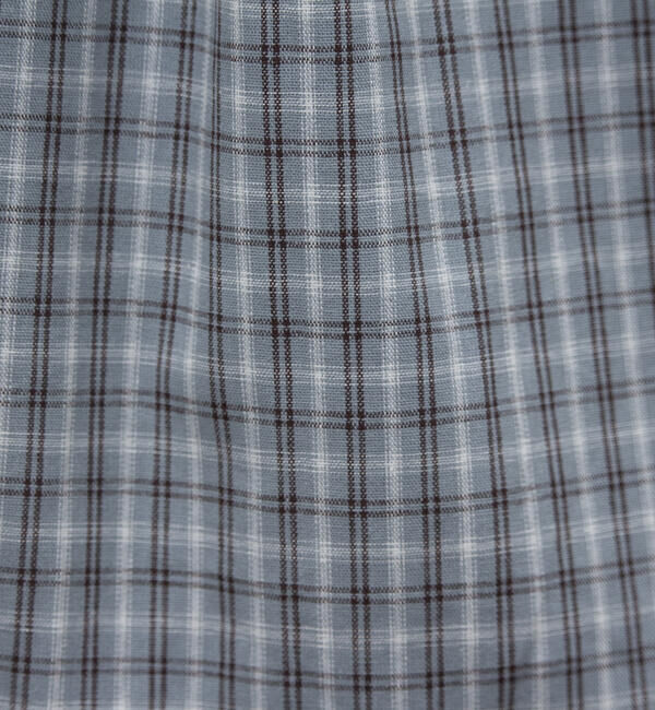 GLOSTER「【GLOSTER/グロスター】チェック半袖シャツ ボタンダウン ワンポイントロゴ刺繍入り」|シャツ・ブラウス|