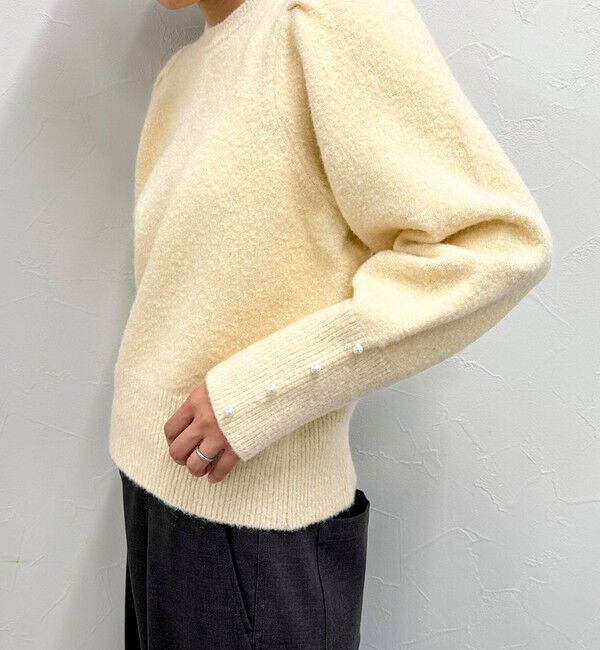 fredy emue「袖ボリュームパール付きニットプルオーバー」|ニット・セーター|