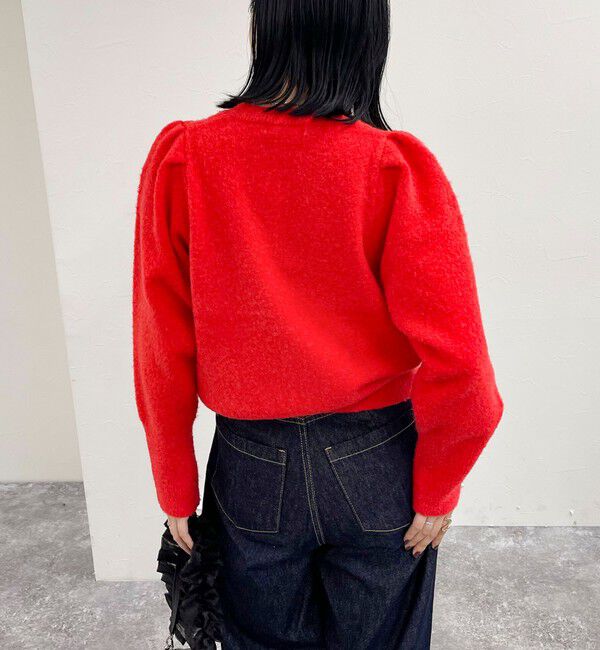 fredy emue「袖ボリュームパール付きニットプルオーバー」|ニット・セーター|