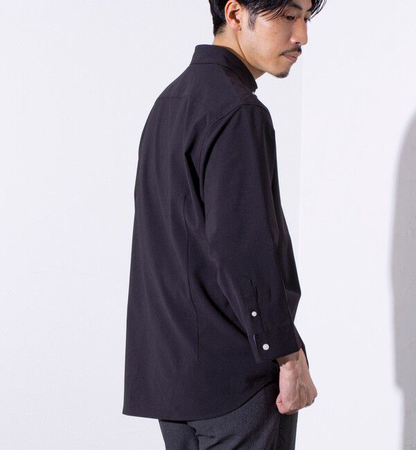 GLOSTER「【GLOSTER/グロスター】COOLMAX ポリトロ パラシュートボタン 七分袖レギュラーシャツ」|シャツ・ブラウス|