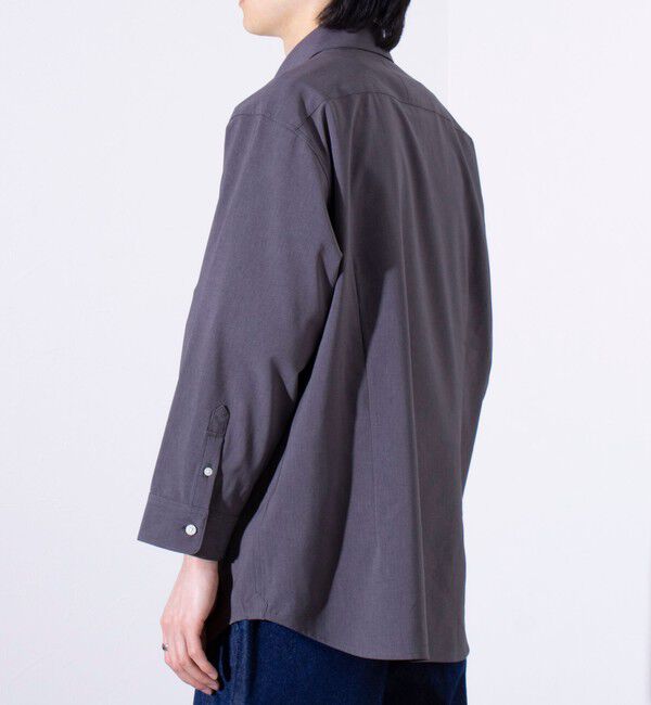 GLOSTER「【GLOSTER/グロスター】COOLMAX ポリトロ パラシュートボタン 七分袖レギュラーシャツ」|シャツ・ブラウス|