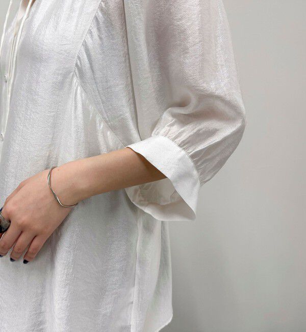 fredy emue「シャイニーシアー２WAYハーフスリーブブラウス」|シャツ・ブラウス|