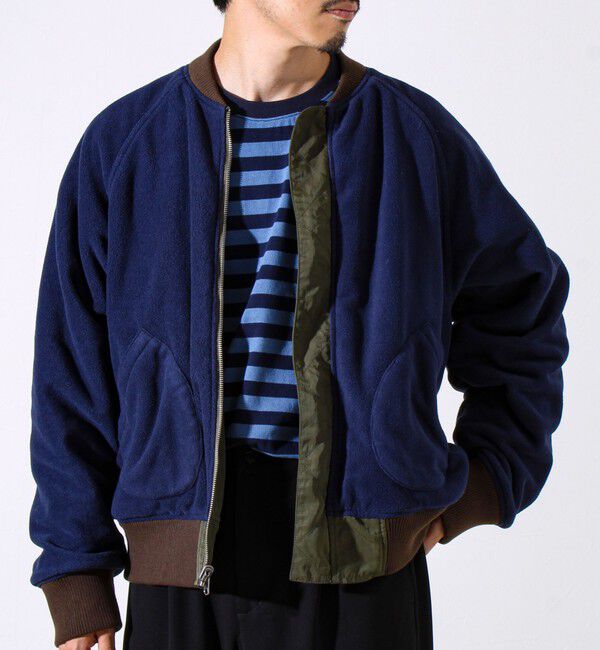 GLOSTER「【ナイロン&times;フリース】2WAY リバーシブルボンバージャケット MA-1 UNISEX」|ブルゾン・スタジャン|