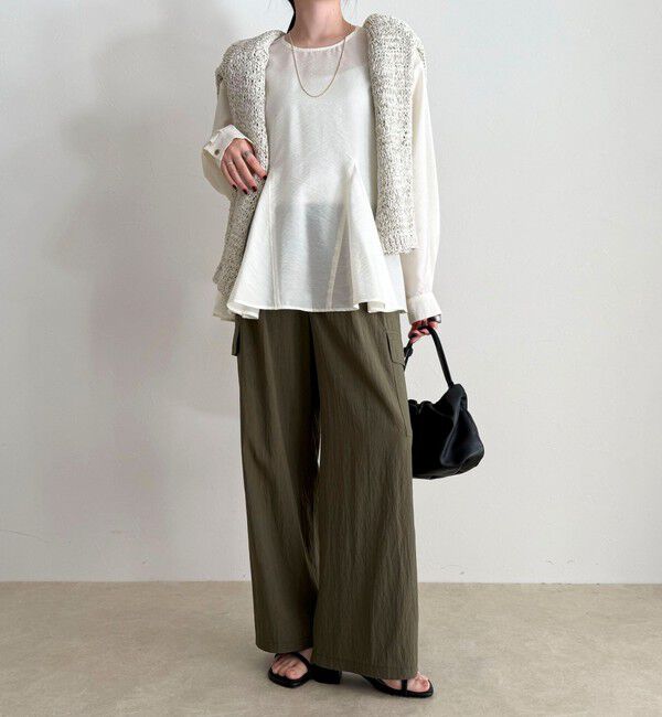 fredy emue「ペプラムシアーボリュームブラウス」|シャツ・ブラウス|