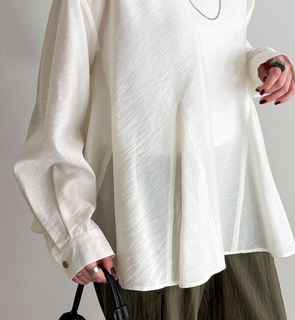 fredy emue「ペプラムシアーボリュームブラウス」|シャツ・ブラウス|