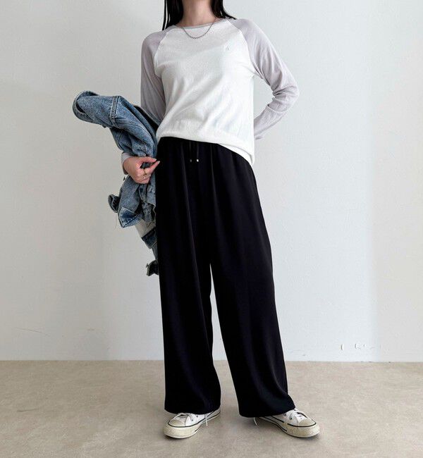 fredy emue「【4サイズ展開/リピーター続出！】とろみツイルストレートイージーパンツ」|チノ|