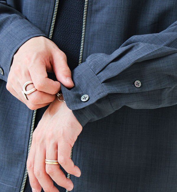 GLOSTER「【きれい見え快適素材】ドライポリ Classy Zipシャツ」|シャツ・ブラウス|