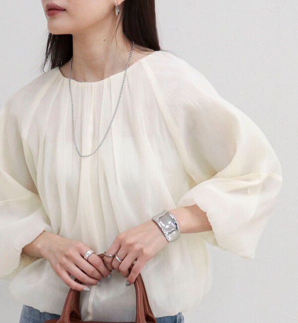 fredy emue「バルーンギャザーブラウス」|シャツ・ブラウス|オフホワイト