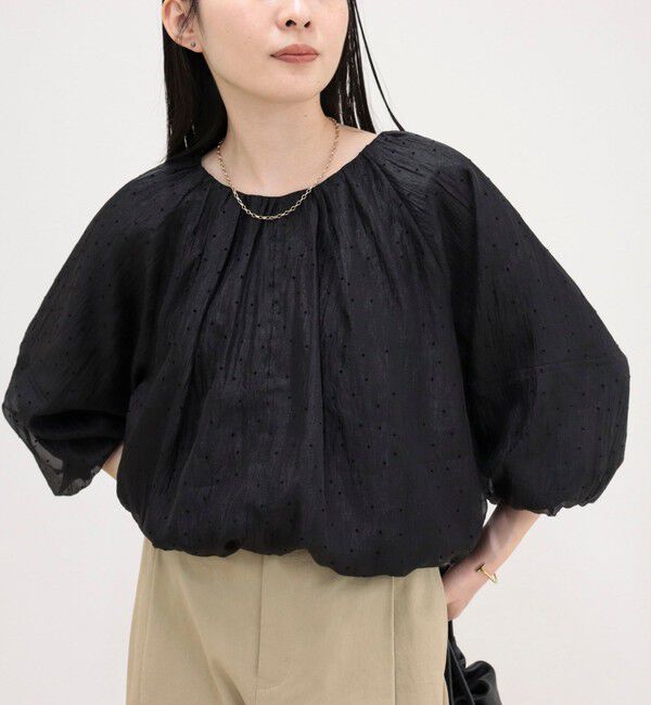 fredy emue「バルーンギャザーブラウス」|シャツ・ブラウス|ブラック系その他
