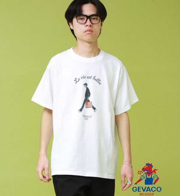 GLOSTER「【GEVACO/ゲバコ】プリントＴシャツ」|Tシャツ・カットソー|ホワイト