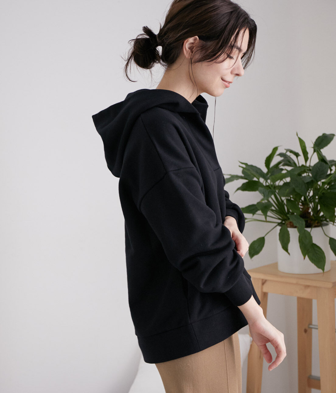 SALON adam et rope'「スキッパー裏毛フードパーカー」|パーカー|