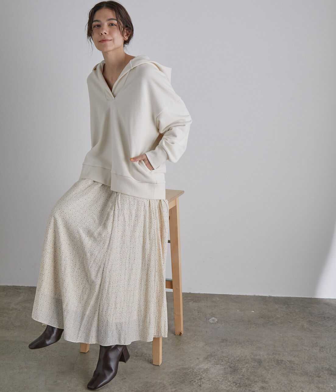 SALON adam et rope'「スキッパー裏毛フードパーカー」|パーカー|