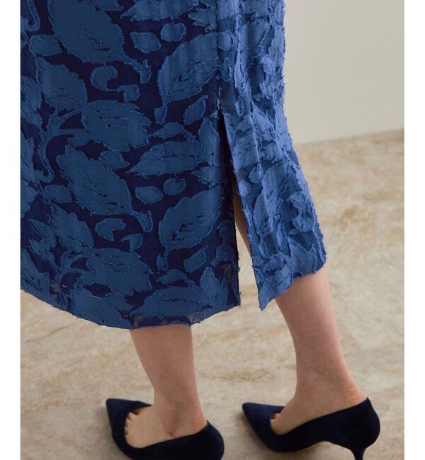 ROPE「スクエアーネックワンピース（ジャガード/サッカー素材）/洗える」|ワンピース|