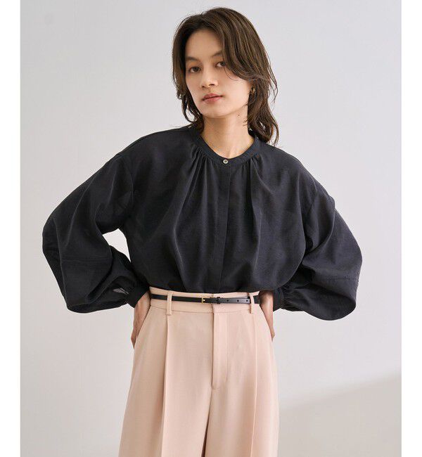 ROPE「キュプラシルクボリュームスリーブブラウス/イージーケア」|シャツ・ブラウス|