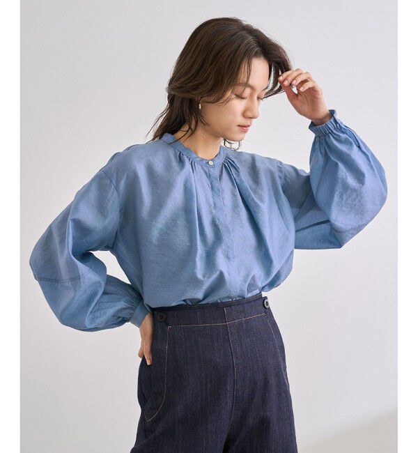 ROPE「キュプラシルクボリュームスリーブブラウス/イージーケア」|シャツ・ブラウス|