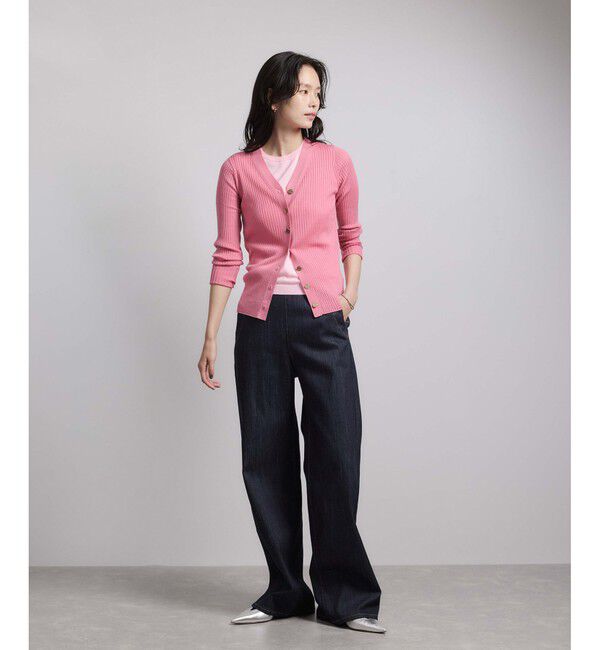 ROPE「ハイゲージワイドリブニットカーディガン」|カーディガン|