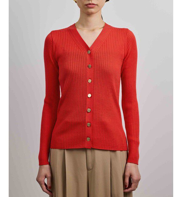 ROPE「ハイゲージワイドリブニットカーディガン」|カーディガン|