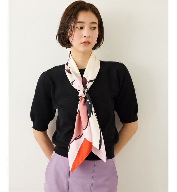 ROPE「前後2WAY5分袖プルオーバー/イージーケア」|ニット・セーター|ブラック(01)