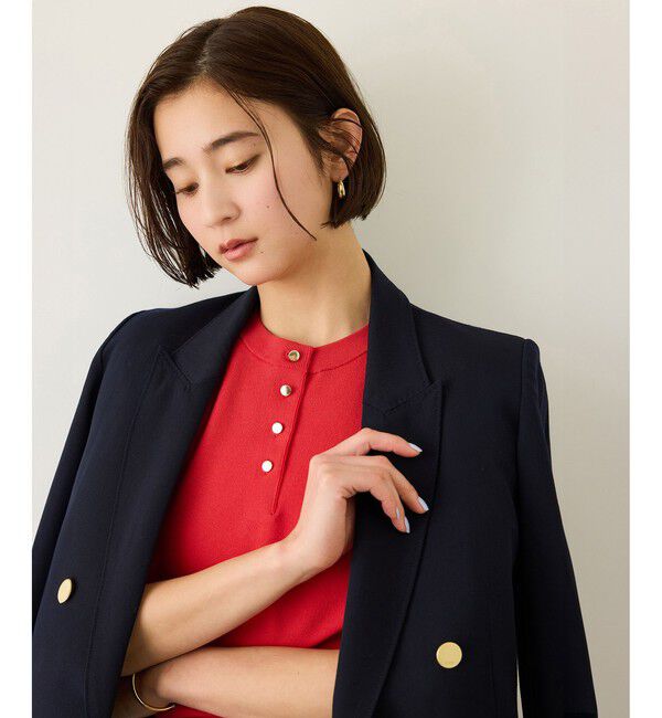 ROPE「前後2WAY5分袖プルオーバー/イージーケア」|ニット・セーター|