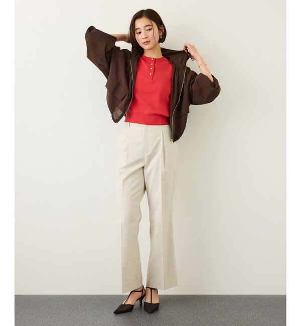 ROPE「前後2WAY5分袖プルオーバー/イージーケア」|ニット・セーター|