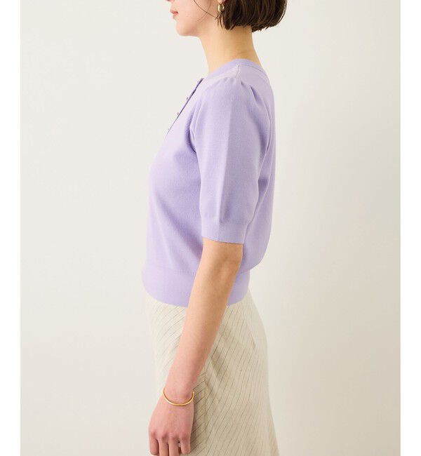 ROPE「前後2WAY5分袖プルオーバー/イージーケア」|ニット・セーター|