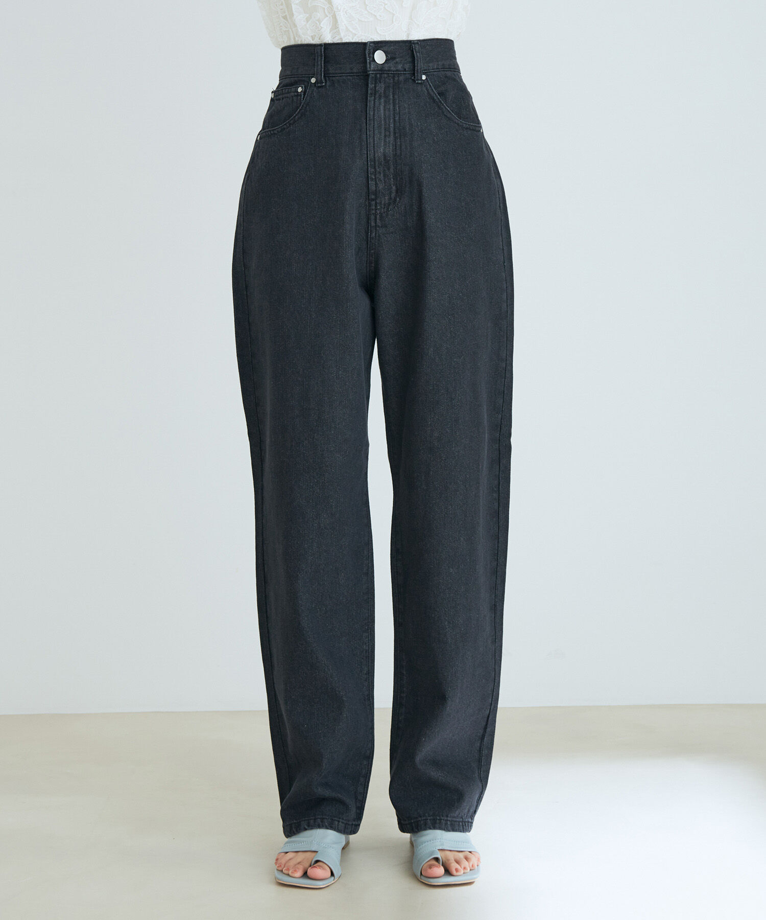VIS「ツイル＆デニムストレートパンツ」|デニム|