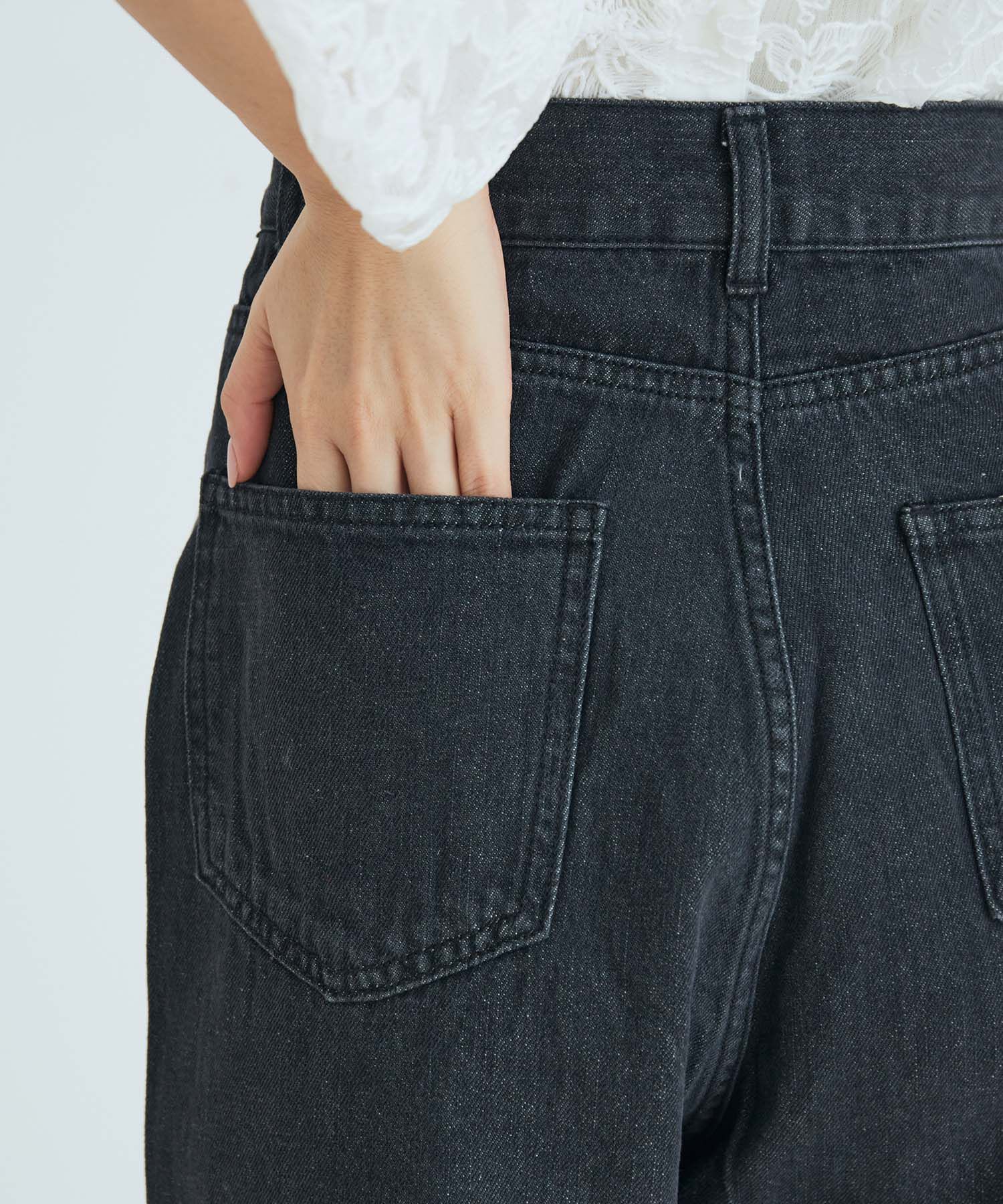 VIS「ツイル＆デニムストレートパンツ」|デニム|