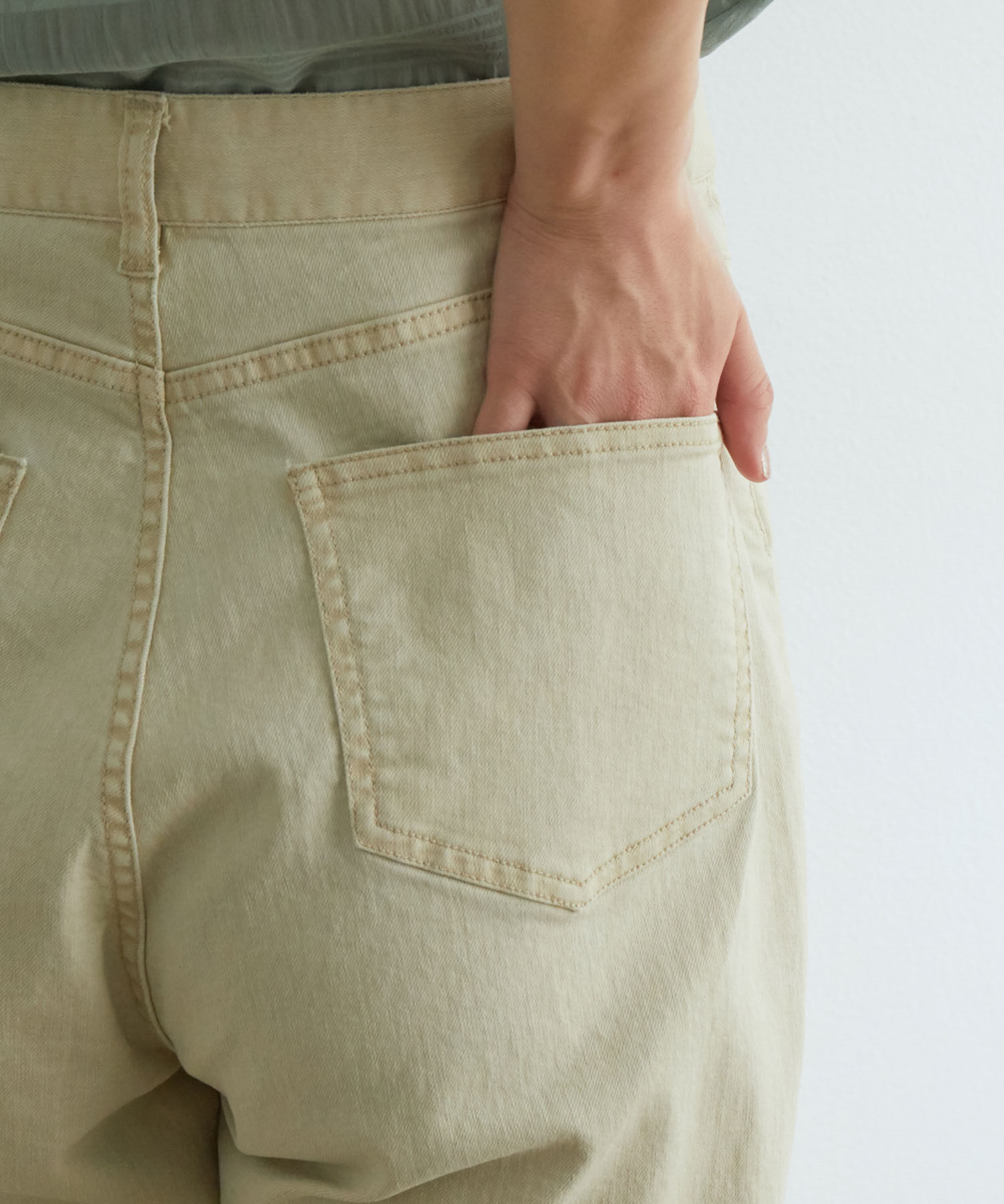 VIS「ツイル＆デニムストレートパンツ」|デニム|