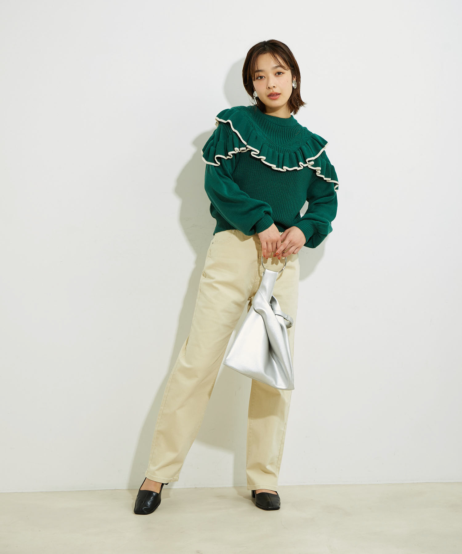 VIS「ツイル＆デニムストレートパンツ」|デニム|