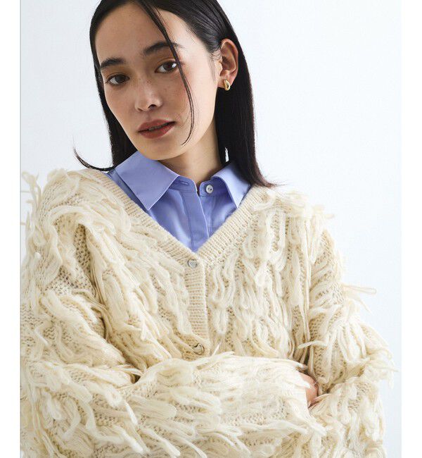 VIS「ループフリンジハート釦カーディガン」|カーディガン|