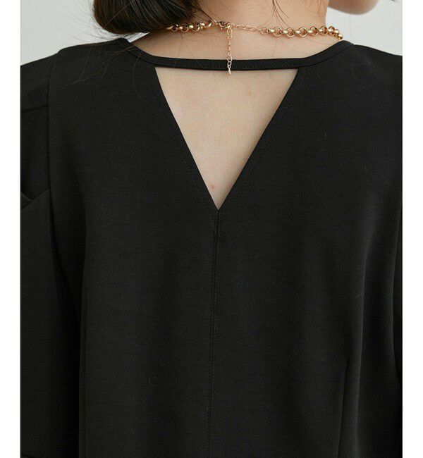 VIS「【洗える】タックボリュームスリーブカットソー」|Tシャツ・カットソー|