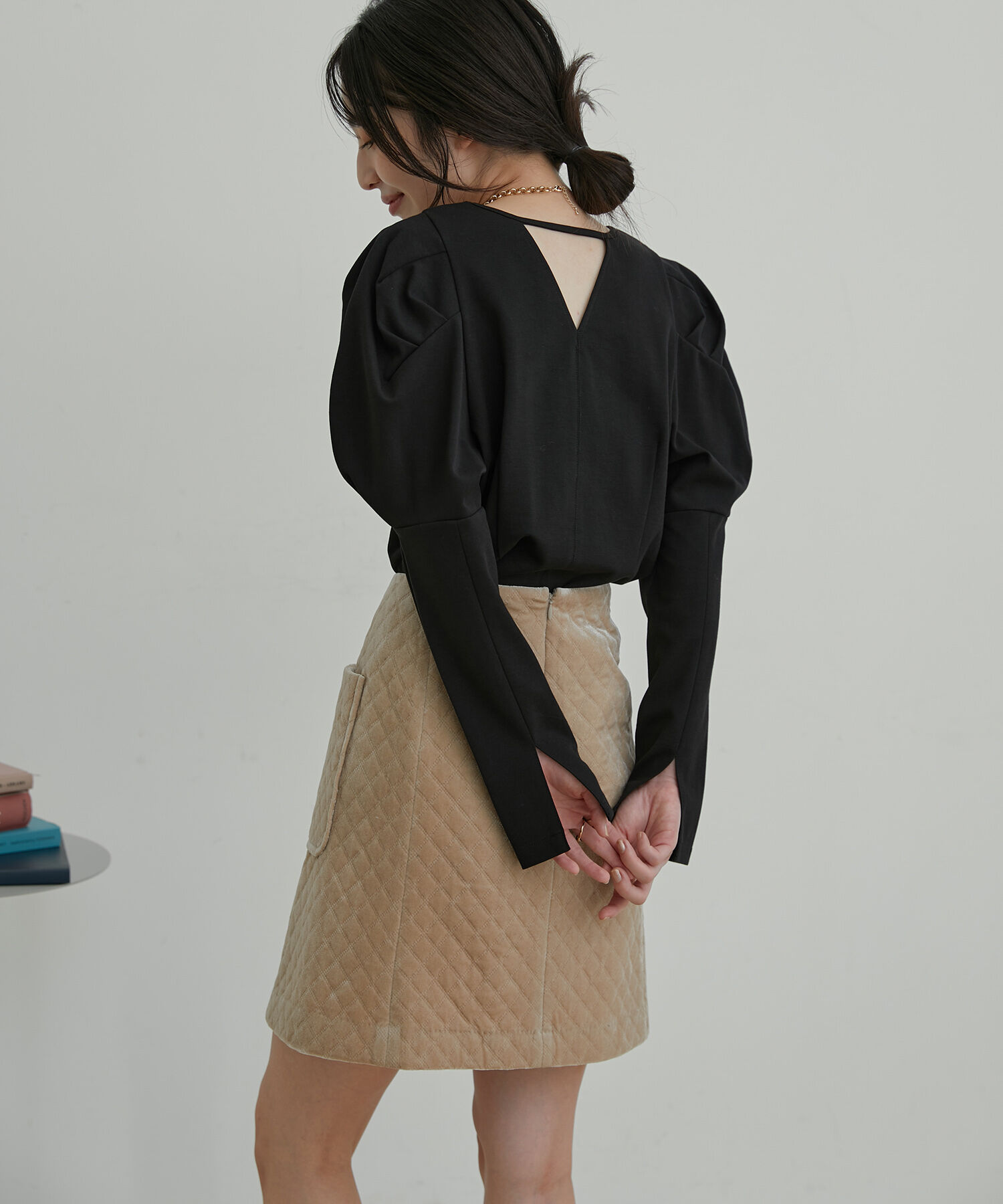 VIS「【洗える】タックボリュームスリーブカットソー」|Tシャツ・カットソー|