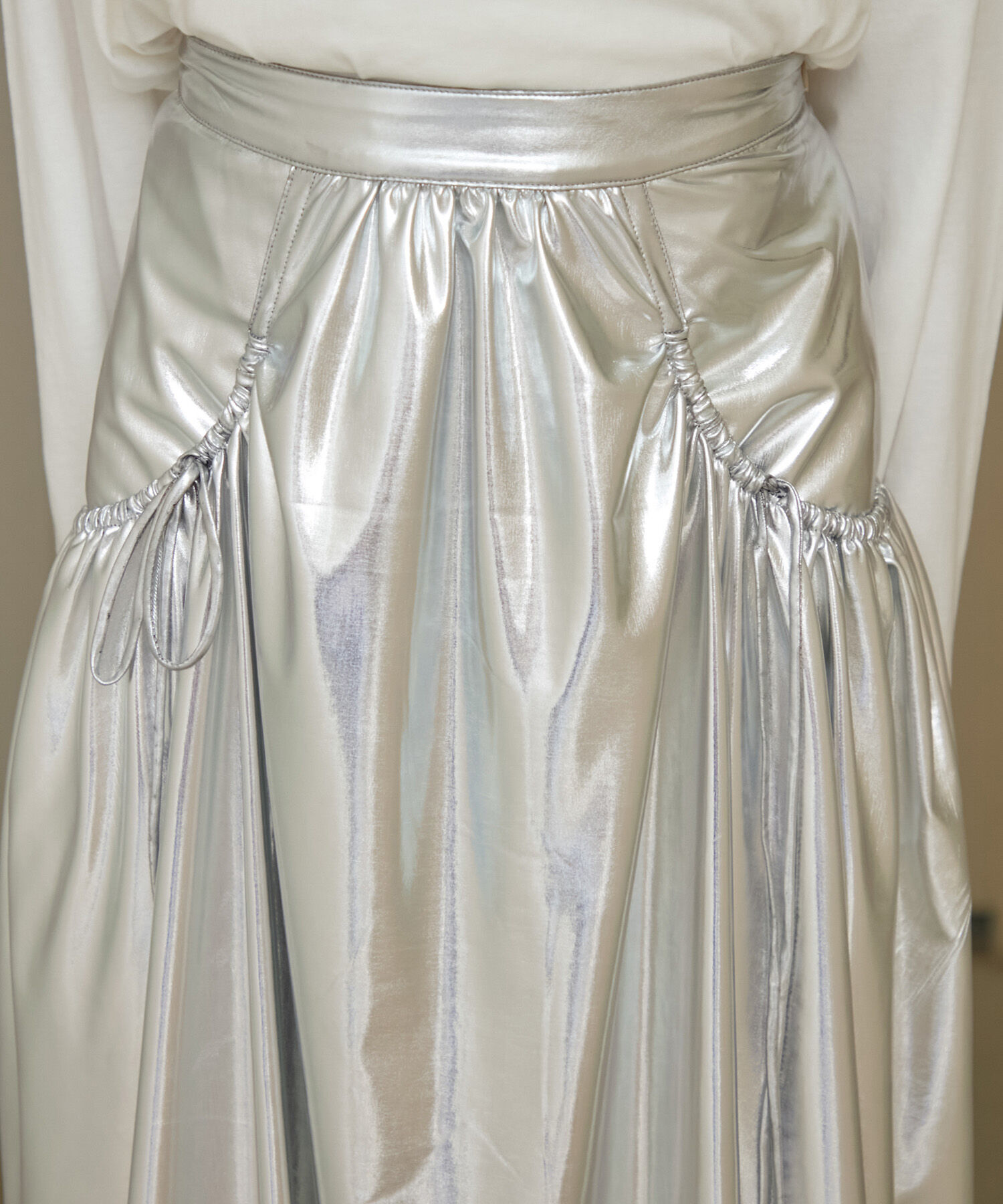 VIS「メタリックギャザースカート」|スカート|